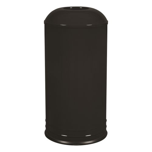 Ex-Cell Kaiser International Collection 18 Gallon Waste Receptacle, Café Style Dome Top, Black